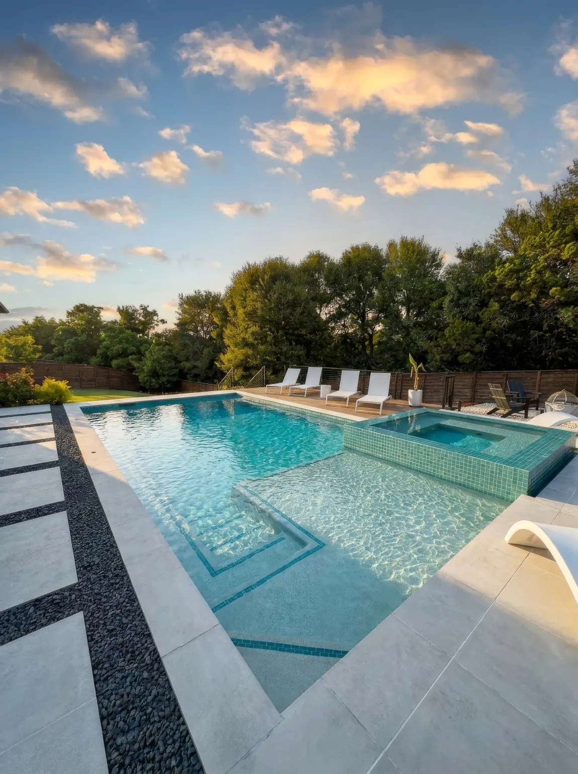 custom pool built by Darnell Pools in Austin, TX.