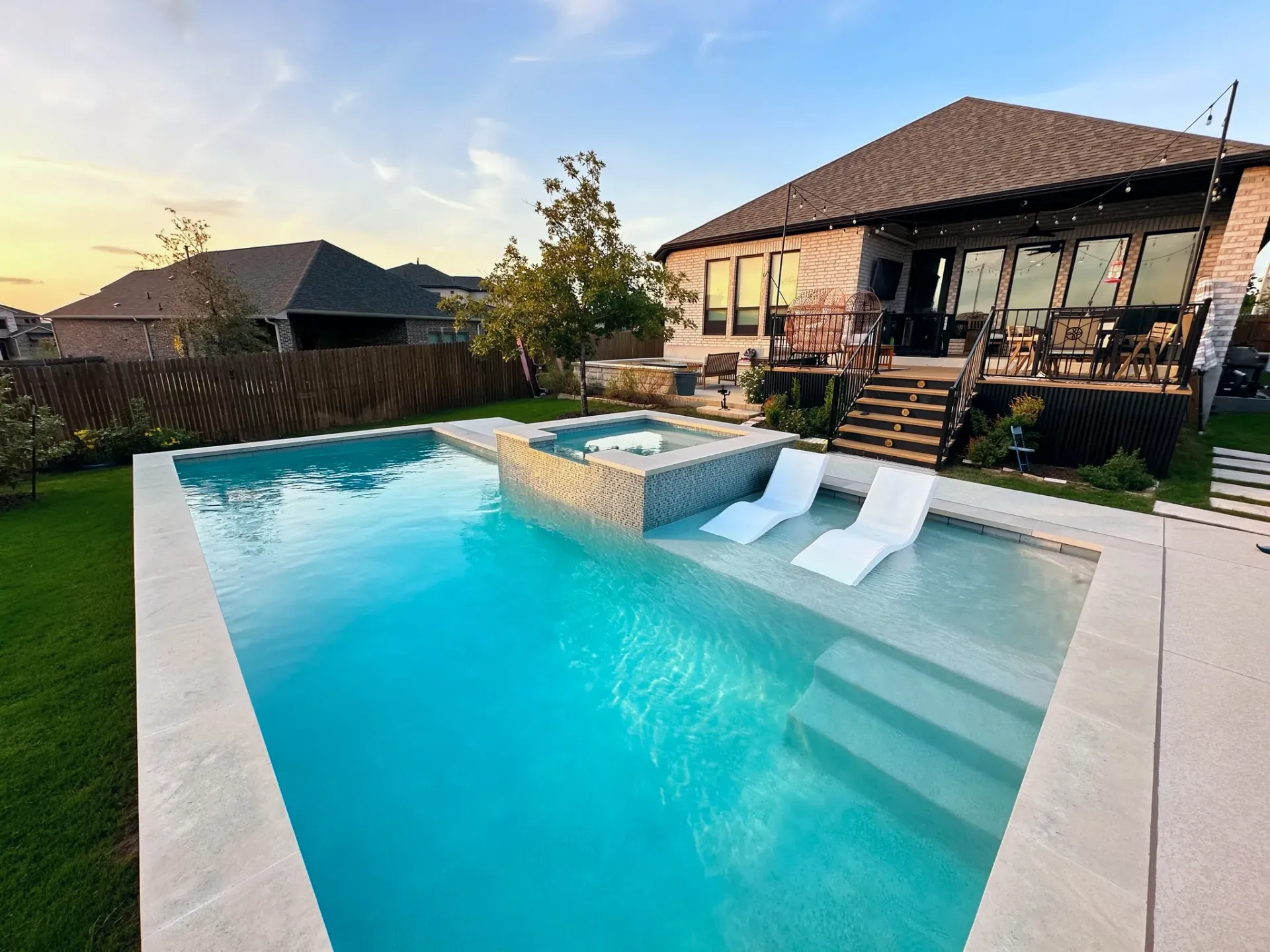 custom pool built by Darnell Pools in Austin, TX.