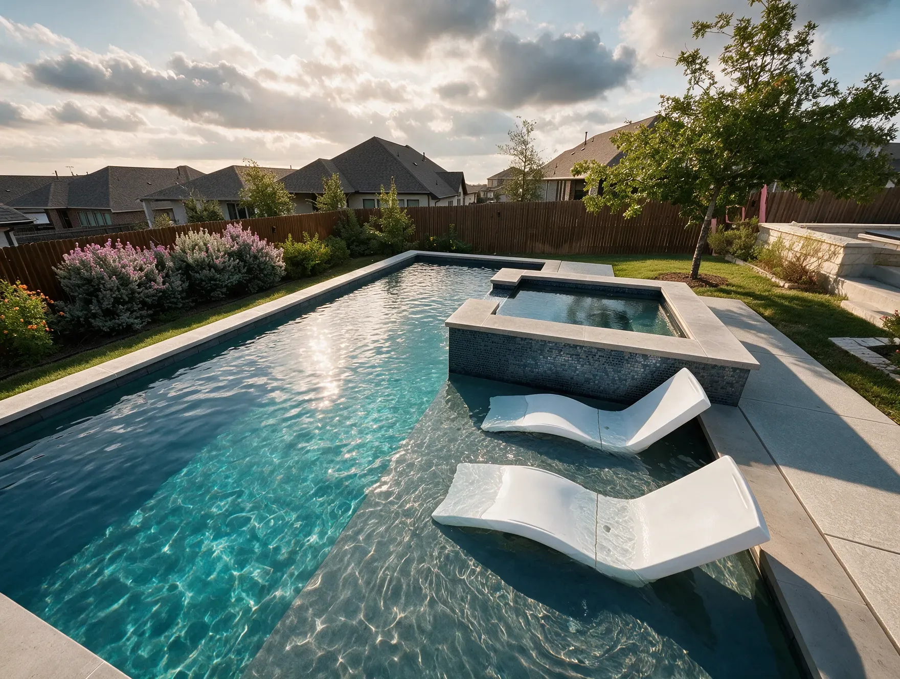 custom pool built by Darnell Pools in Austin, TX.