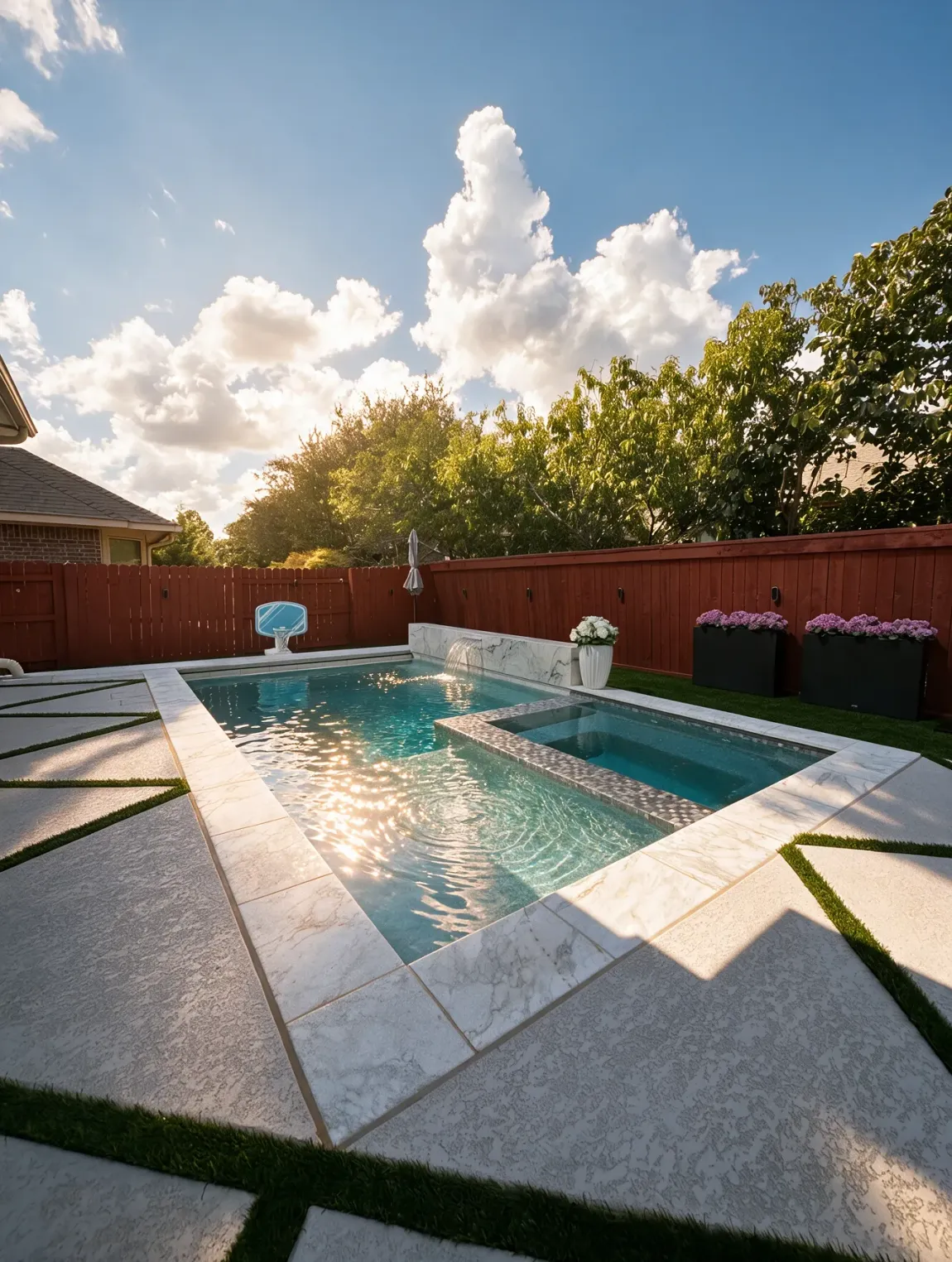 custom pool built by Darnell Pools in Austin, TX.