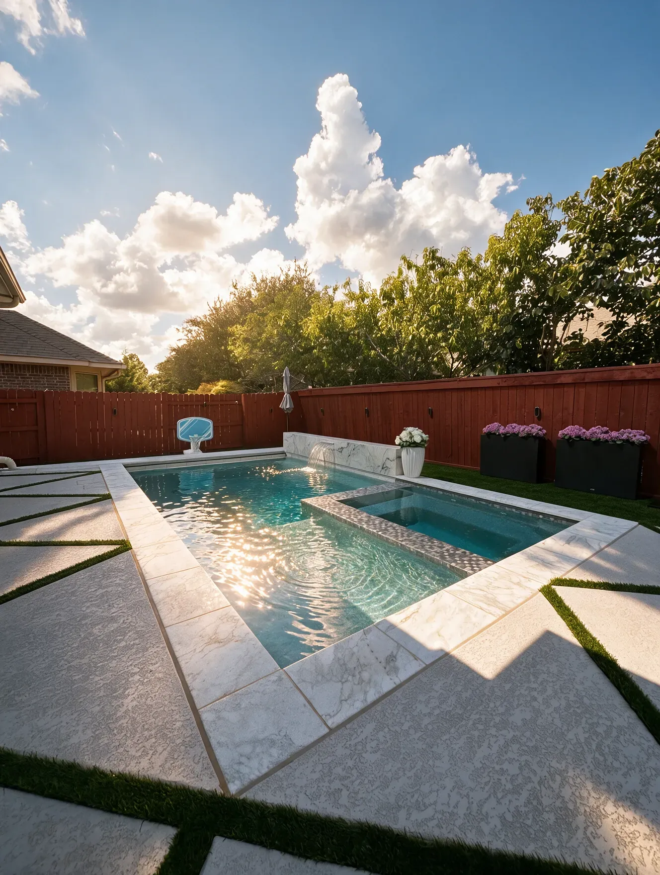 custom pool built by Darnell Pools in Austin, TX.