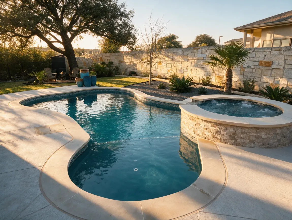 custom pool built by Darnell Pools in Austin, TX.
