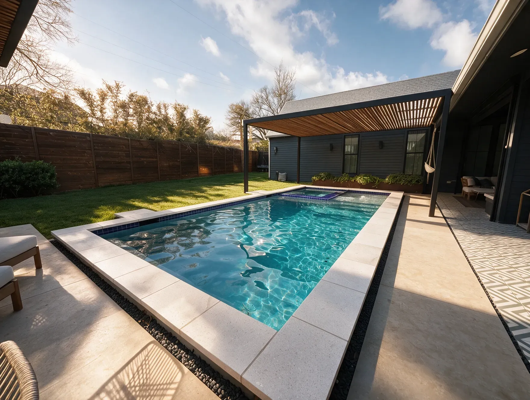 custom pool built by Darnell Pools in Austin, TX.