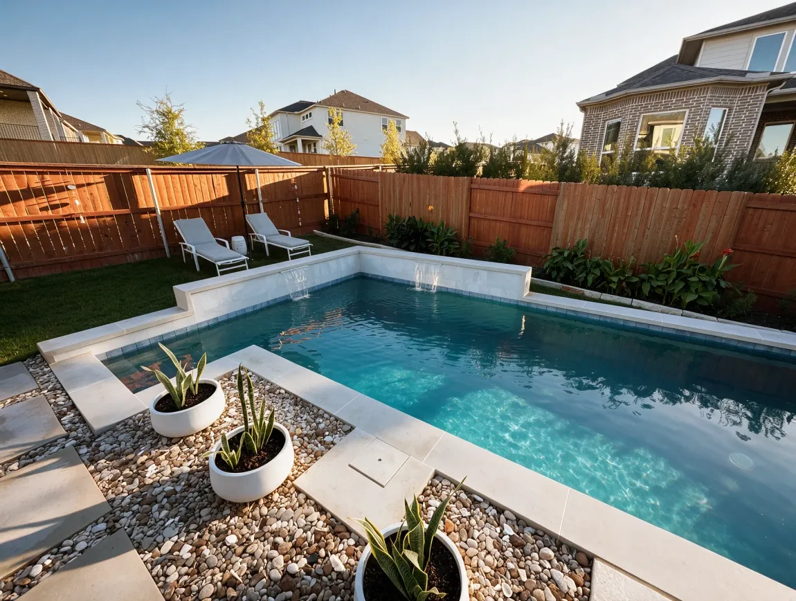 custom pool built by Darnell Pools in Austin, TX.