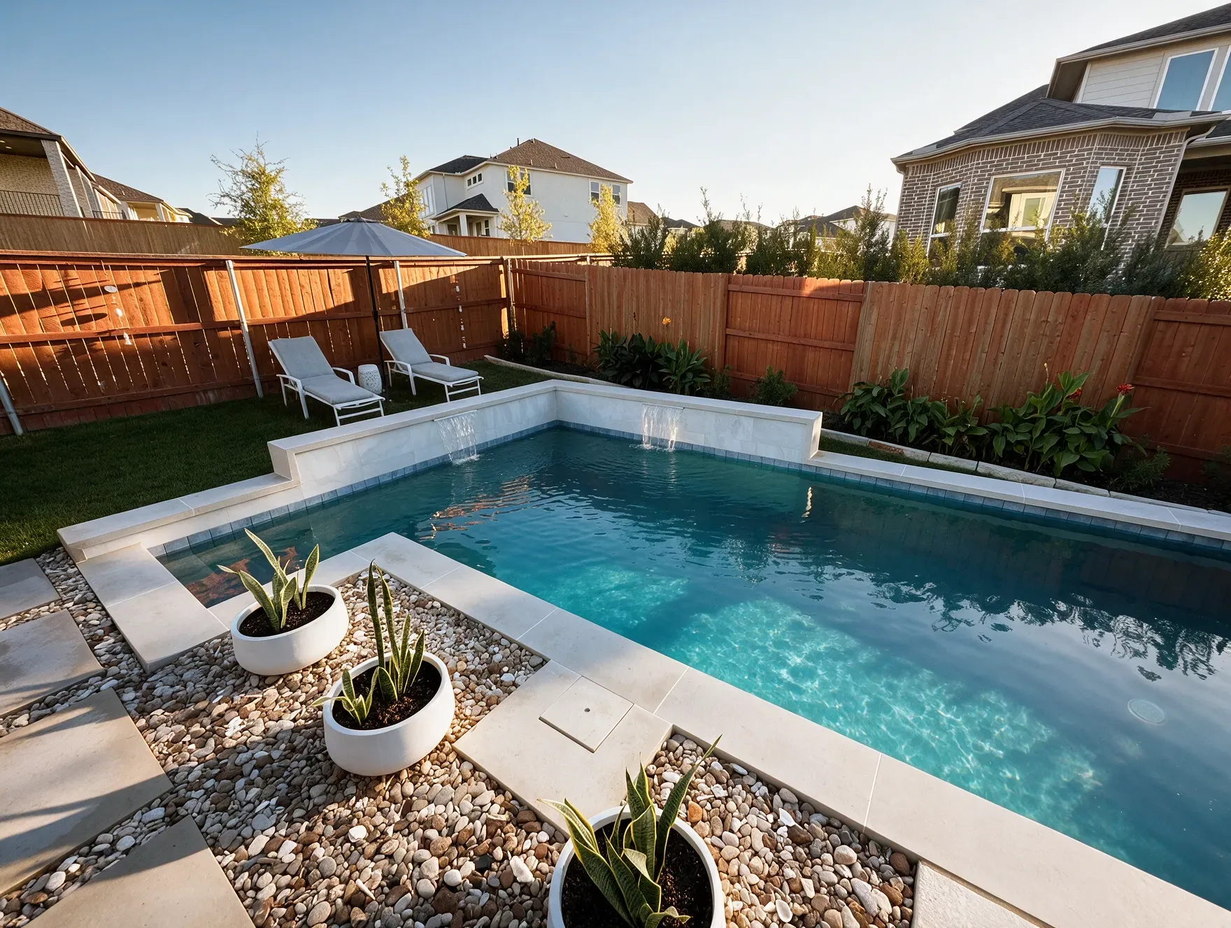 custom pool built by Darnell Pools in Austin, TX.