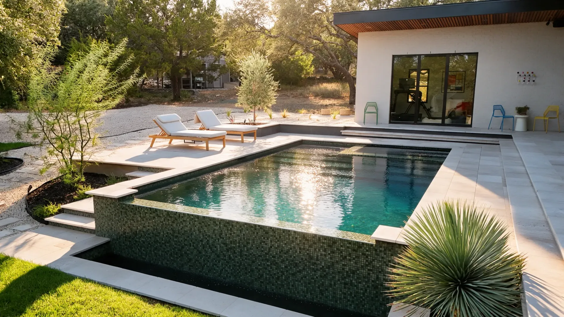 custom pool built by Darnell Pools in Austin, TX.