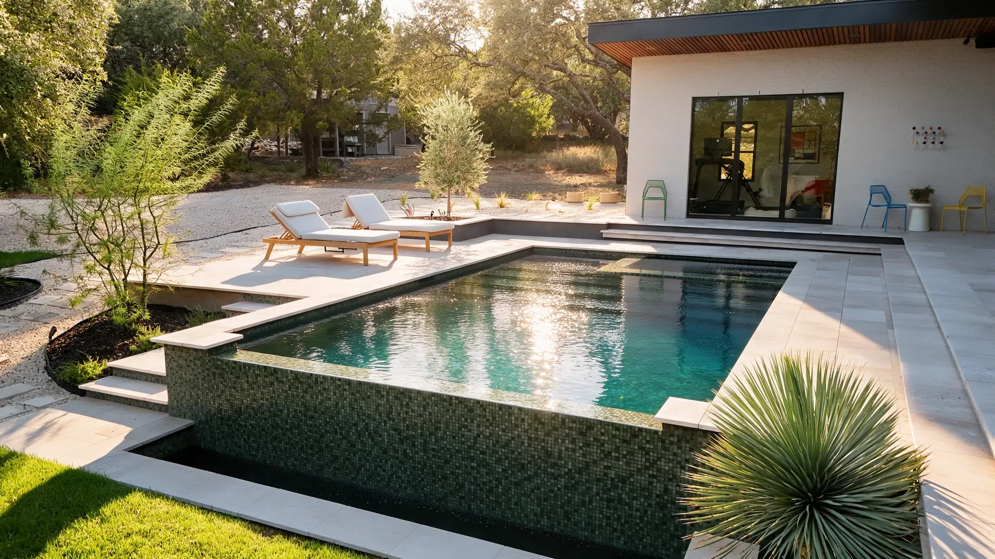 custom pool built by Darnell Pools in Austin, TX.