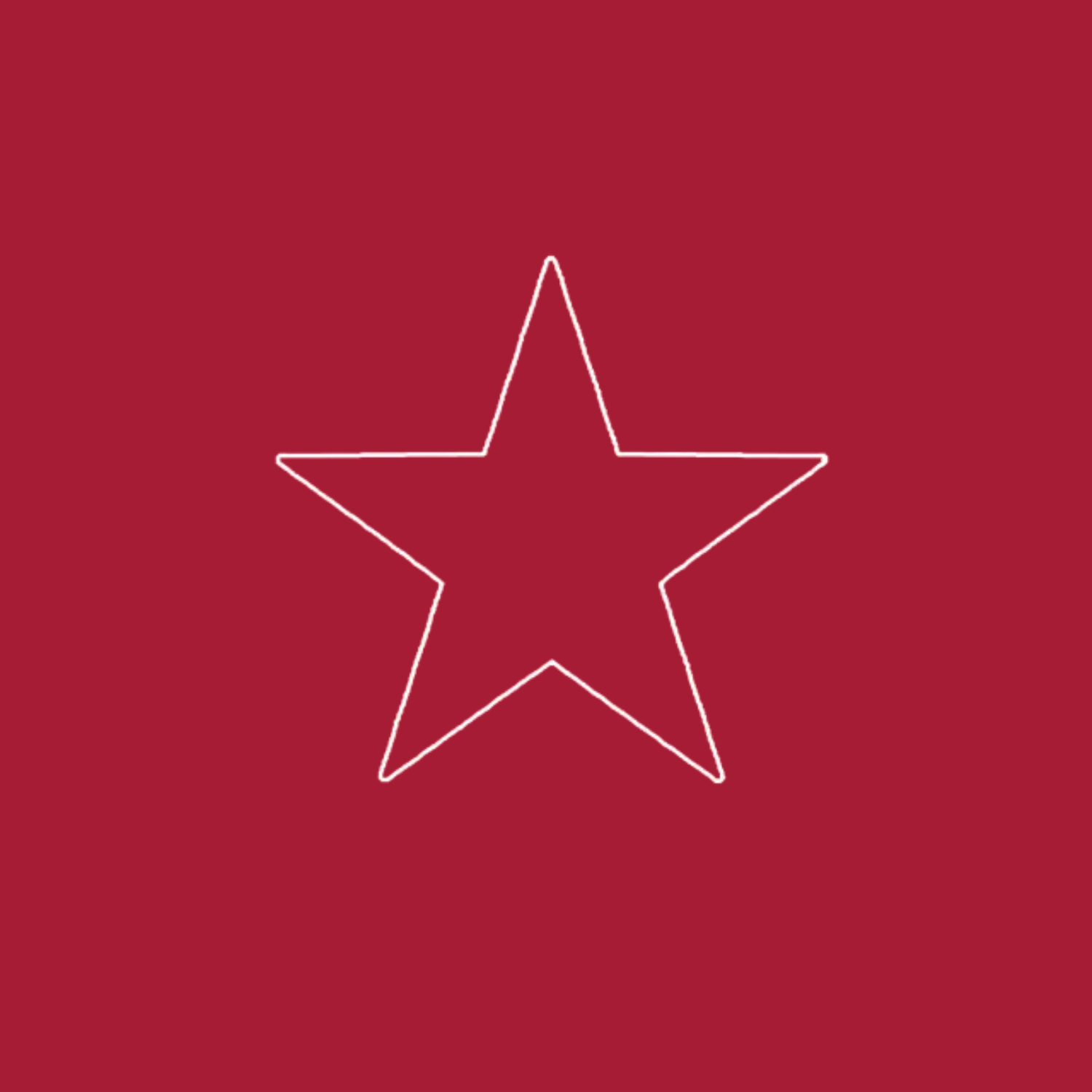 A red background with a white star on it