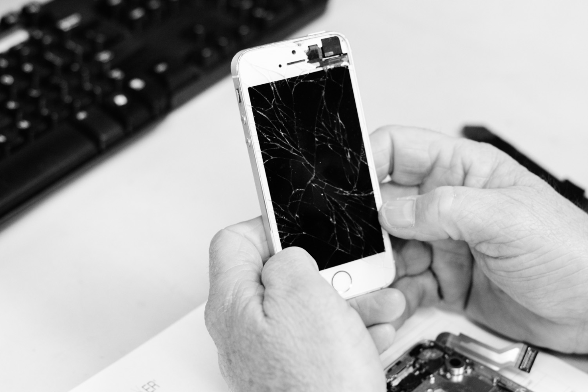 cracked phone