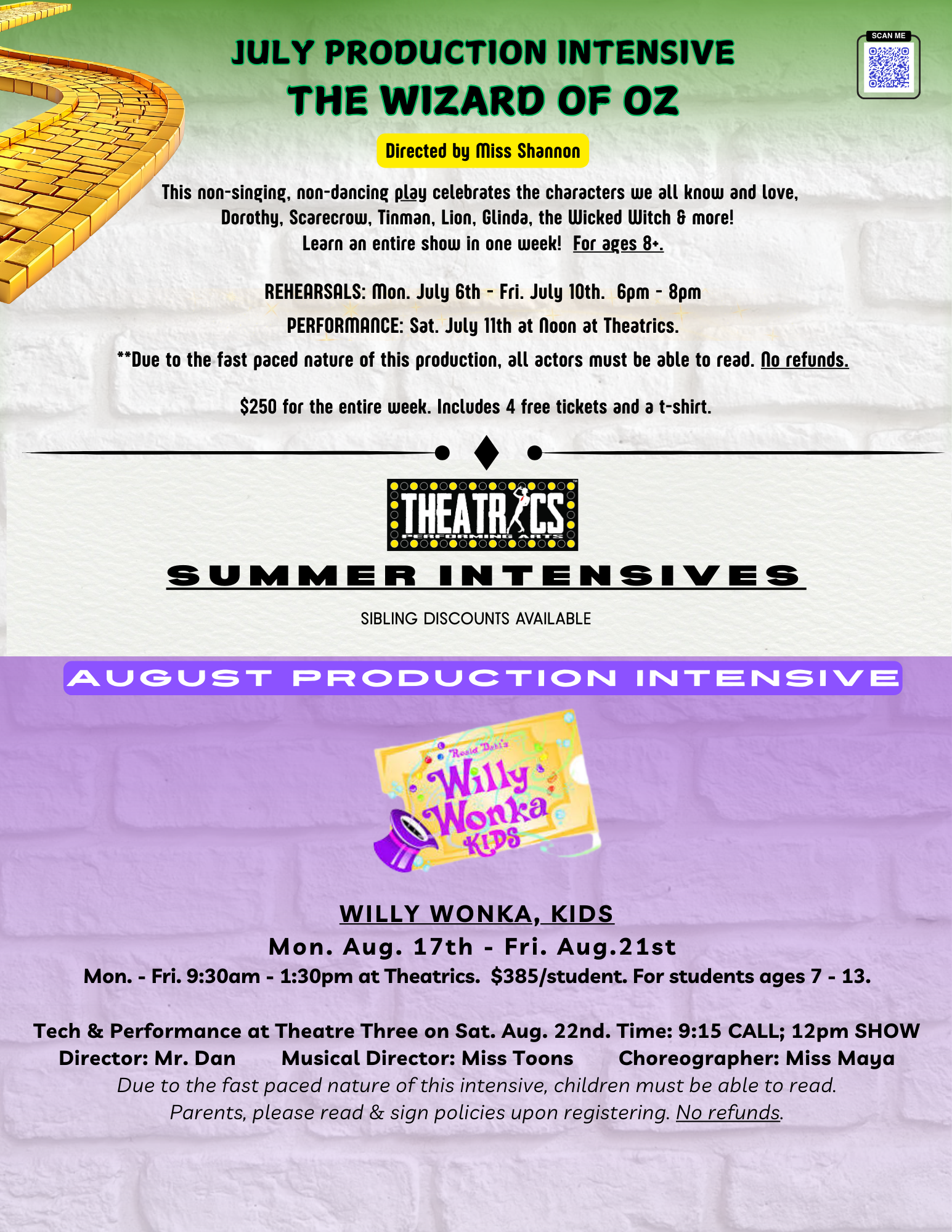 Musical theatre intensives