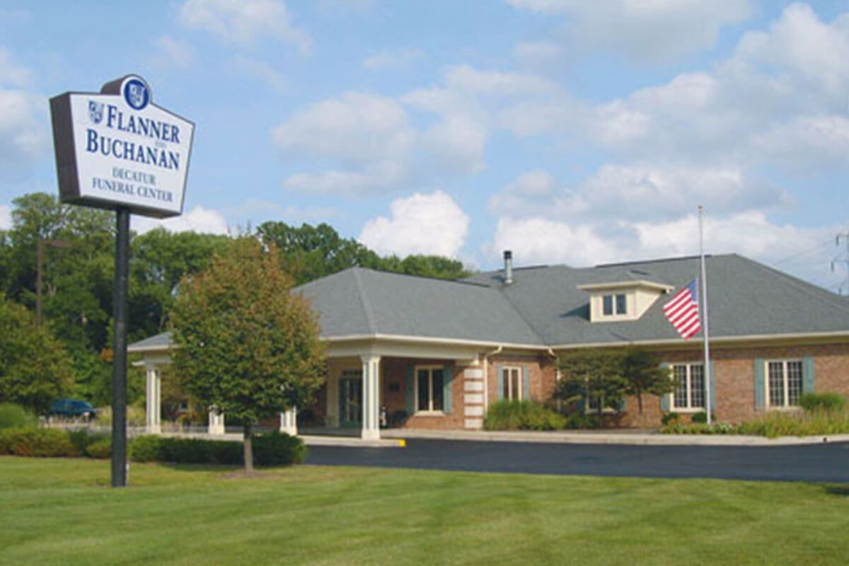 Multiple photos of interior and exterior facilities of Flanner Buchanan Decatur Township Location in Indianapolis, IN