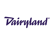 Dairyland logo in purple script.