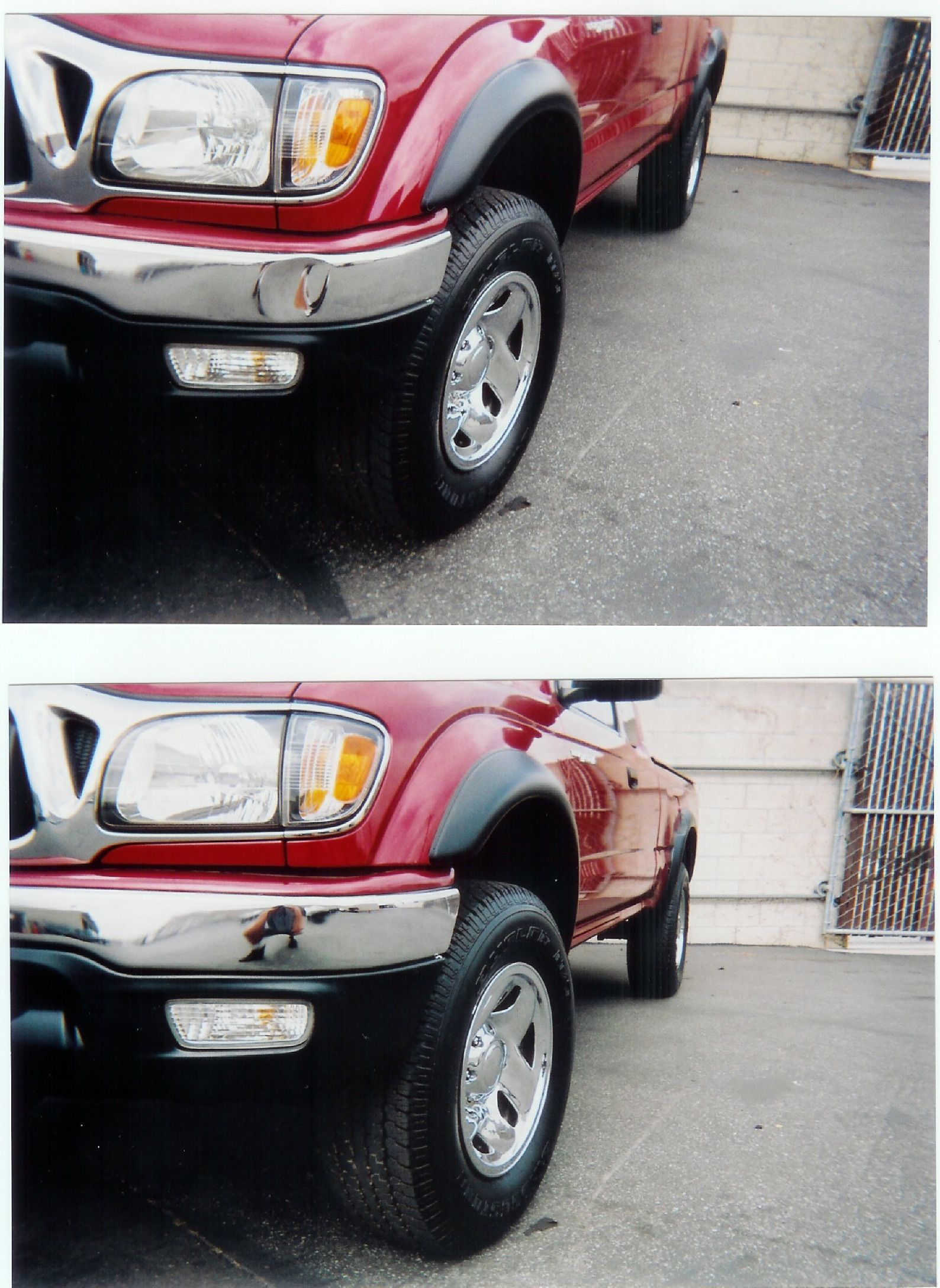 Cars in a row at a car dealership, various colors including red, black, and white.