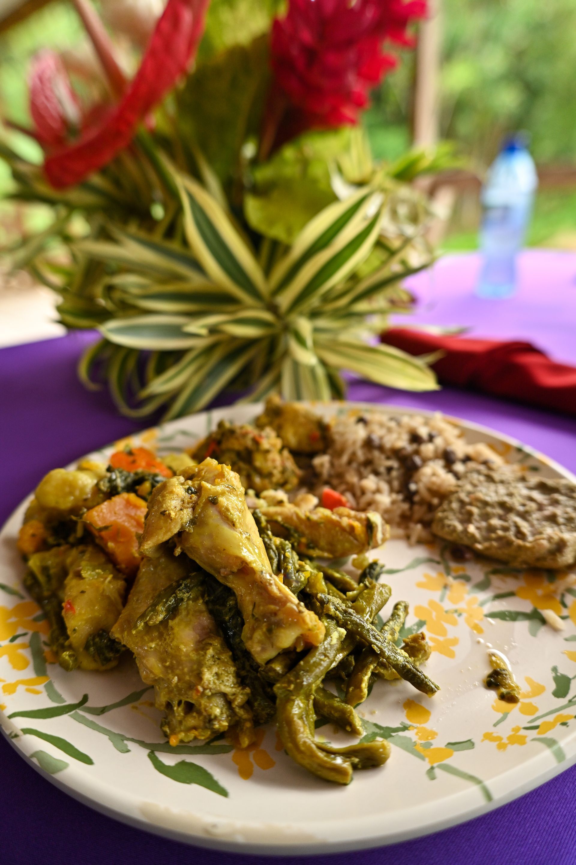 Plate of Grenadian Oil down