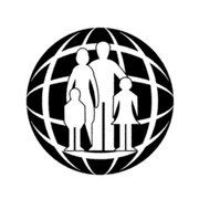 CLCC A black and white logo of a family in a globe