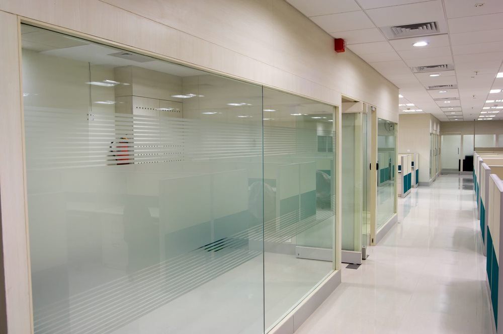 Office Glass Door — Glass Replacements in Rockhampton, QLD