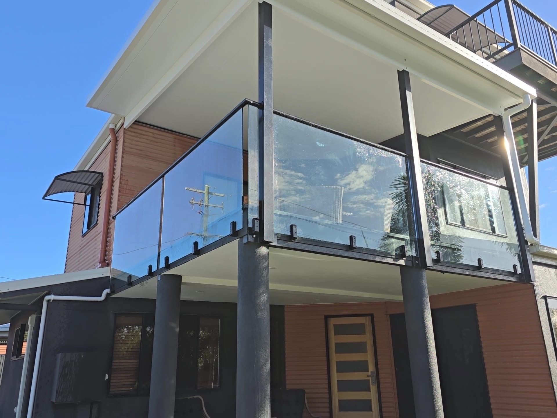 Clear Glass Stair Railing — Glass Toughening in Rockhampton, QLD