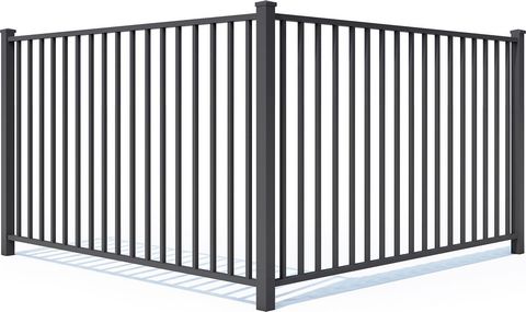 A red wooden fence with a white background