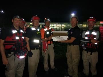 towing company at charity event