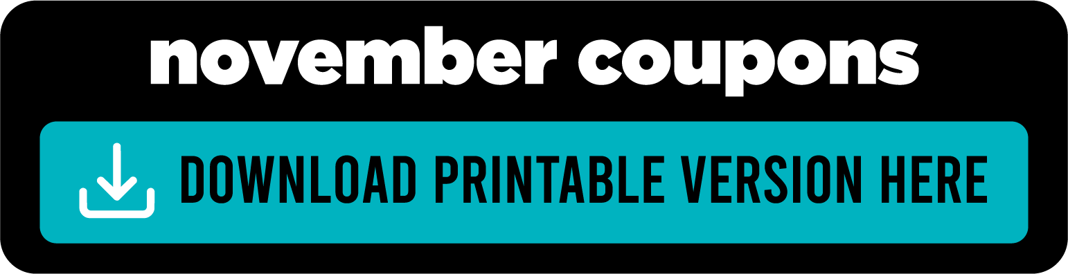 november coupons, download printable version here
