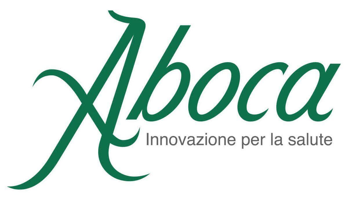 Logo di Aboca, azienda sanitaria, caratterizzato da una