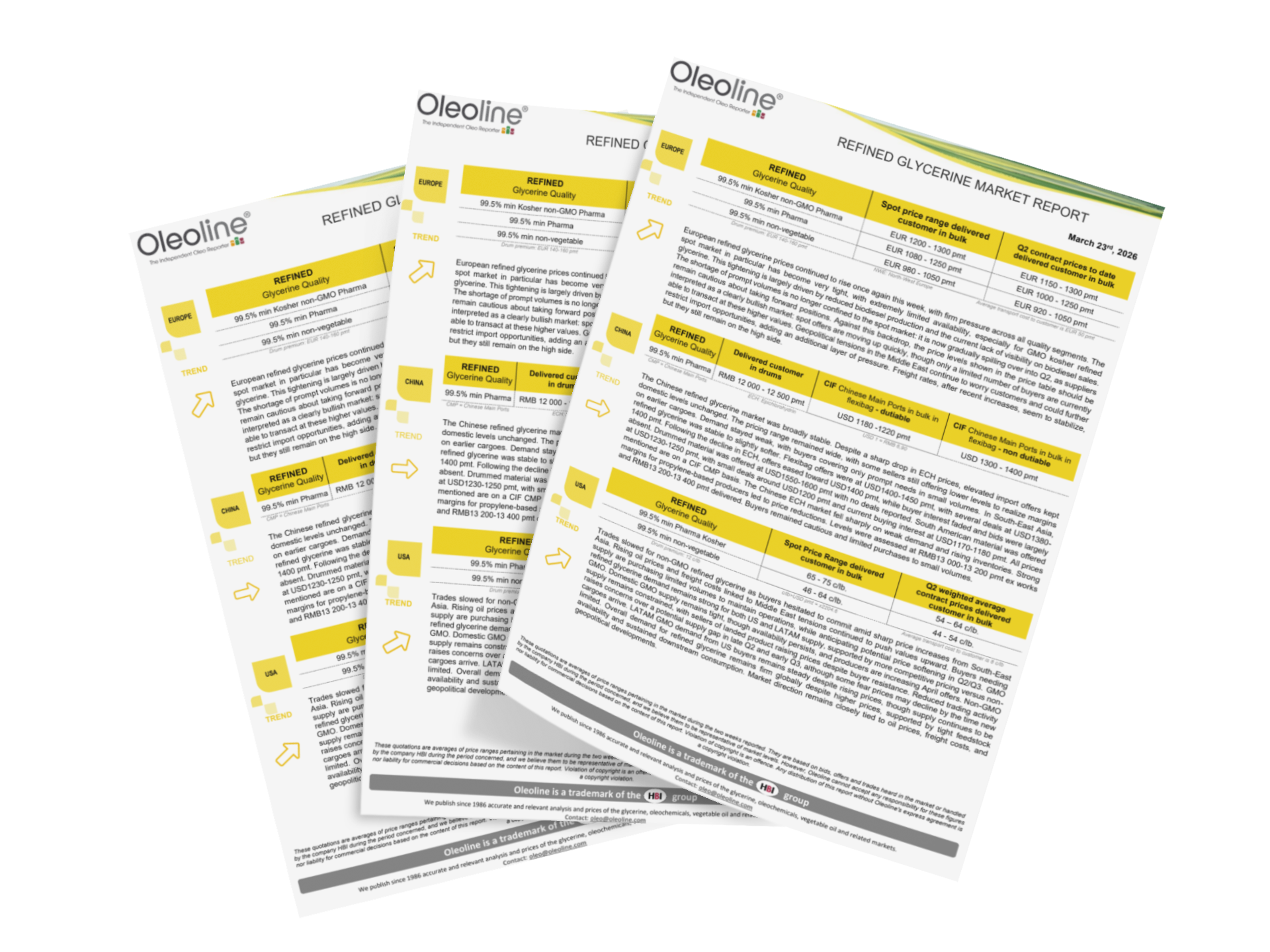 Crude Glycerine Market Report sample pages