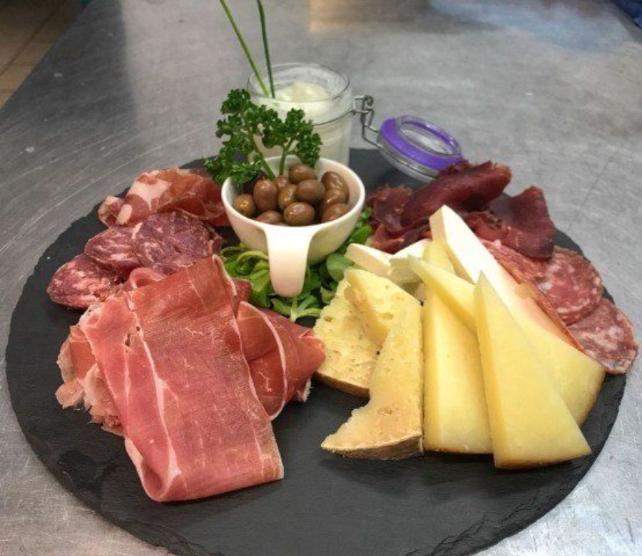 cold meats and cheese starter