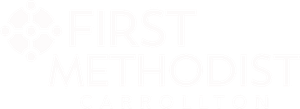 First Methodist Carrollton logo in white