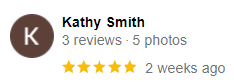 Kathy Smith review: five stars, 2 weeks ago.
