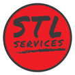 Red circular logo with black text reading &ldquo;STL Services.&rdquo;