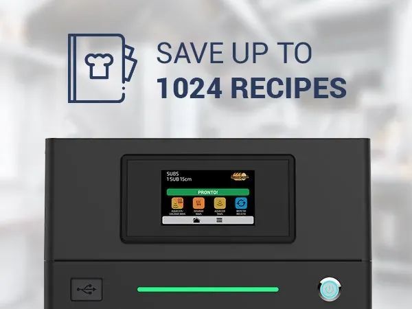 A machine that says save up to 1024 recipes
