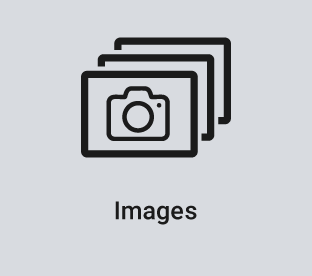 A stack of images with a camera in the middle.