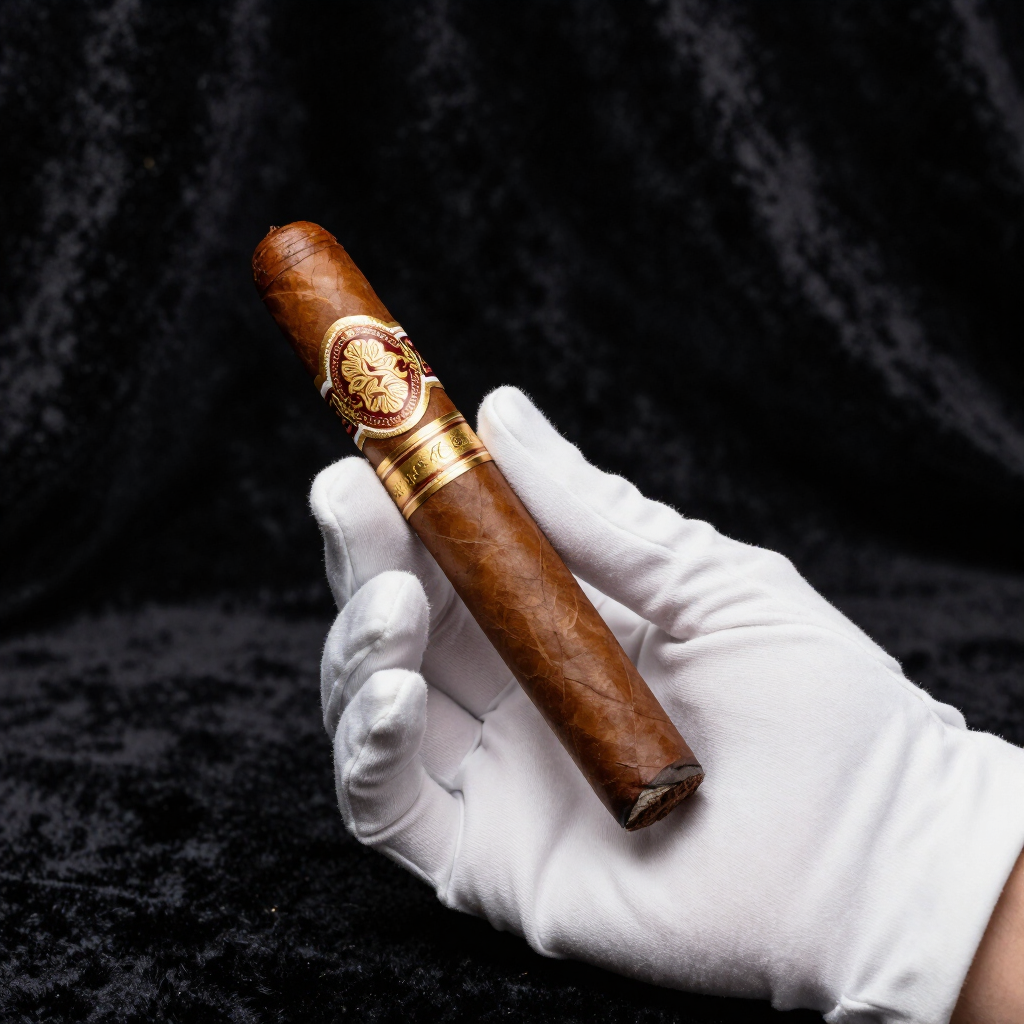 Limited edition cigar presented on velvet