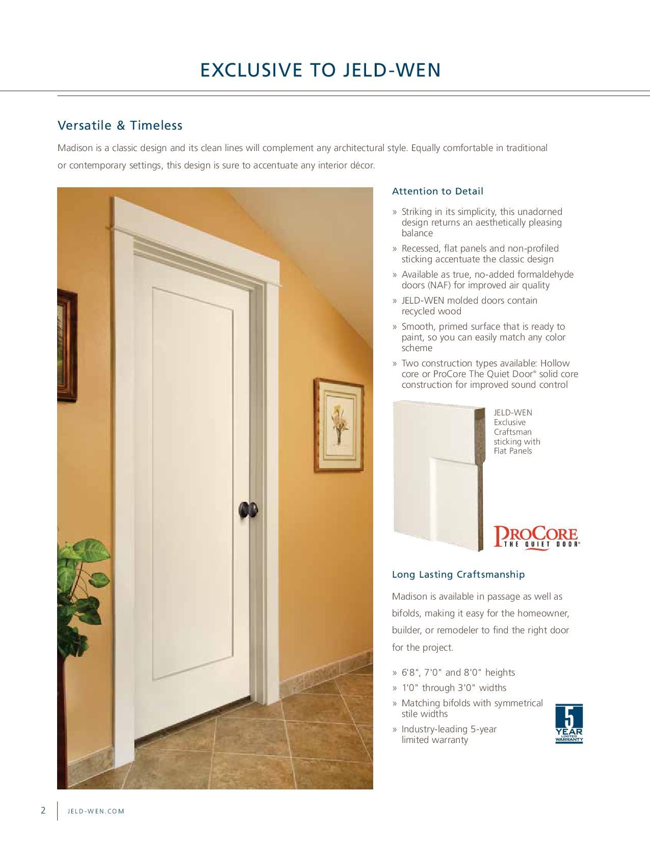 White door with white trim in a hallway; the text says