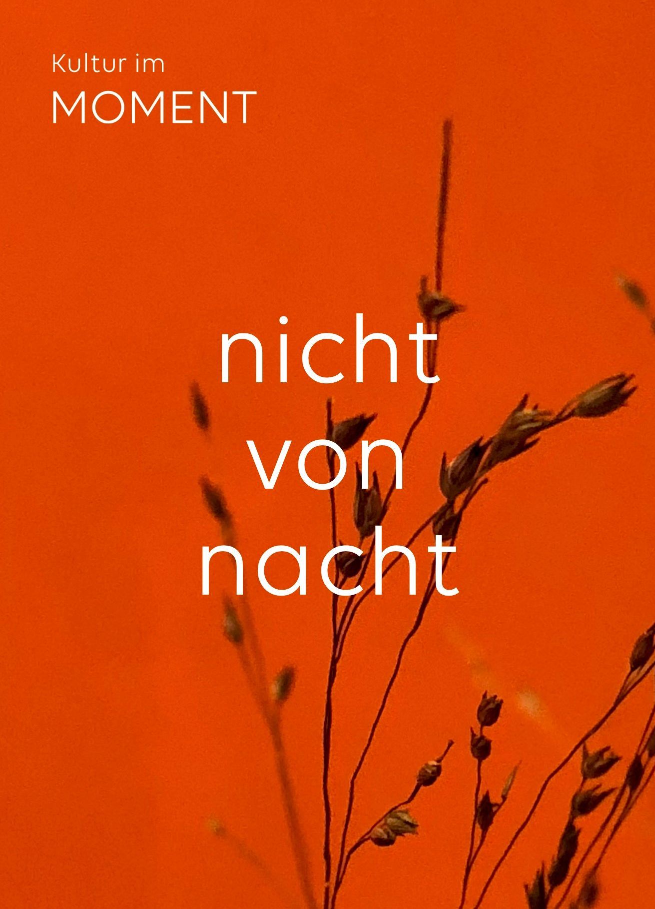 Orange Wand mit Grädern im Vordergrund und dem Text