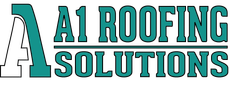 Logo of A1 Roofing Solutions featuring a dog wearing a construction helmet, holding a hammer.