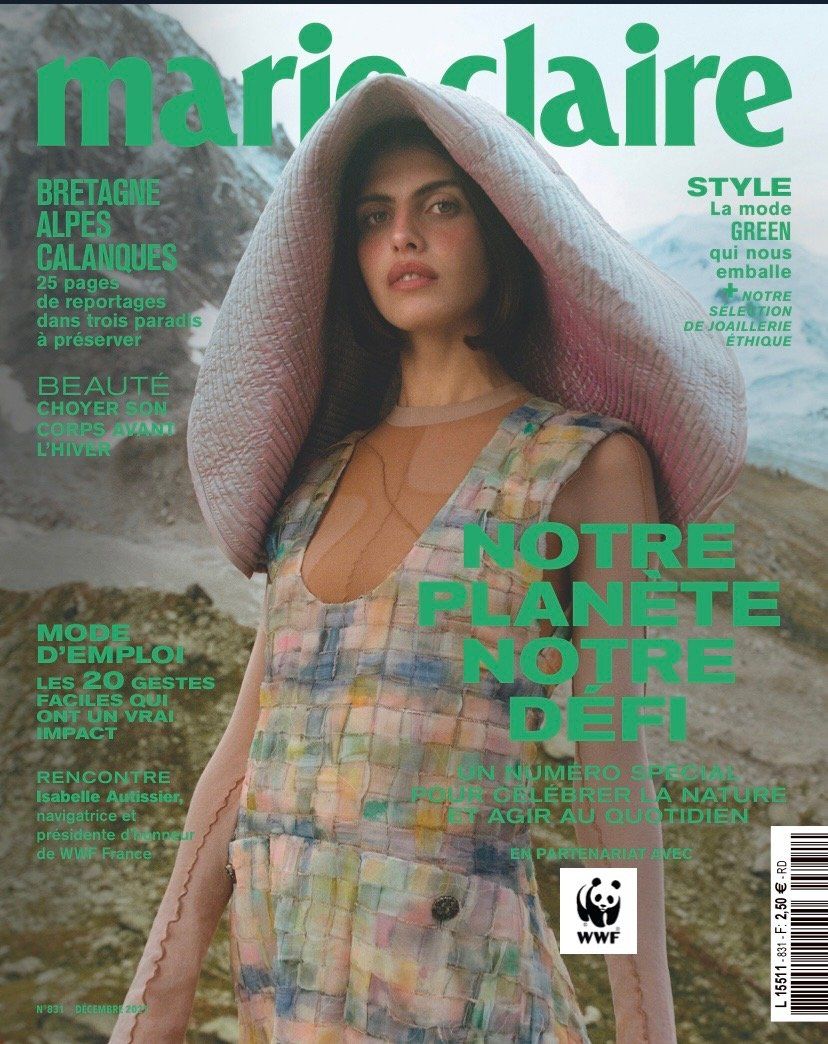 Une femme est sur la couverture du magazine marie claire
