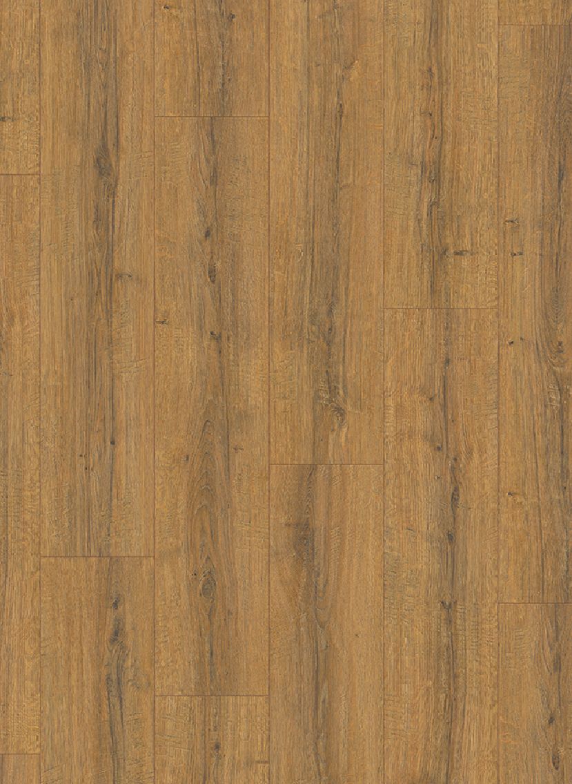 Houten vloer met verticale planken in bruine en beige tinten, waarbij de houtnerf zichtbaar is.