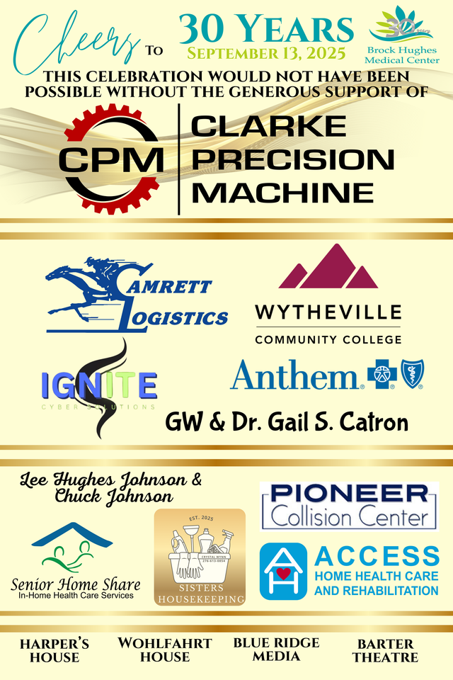 30th Anniversary Sponsors | Brock Hughes