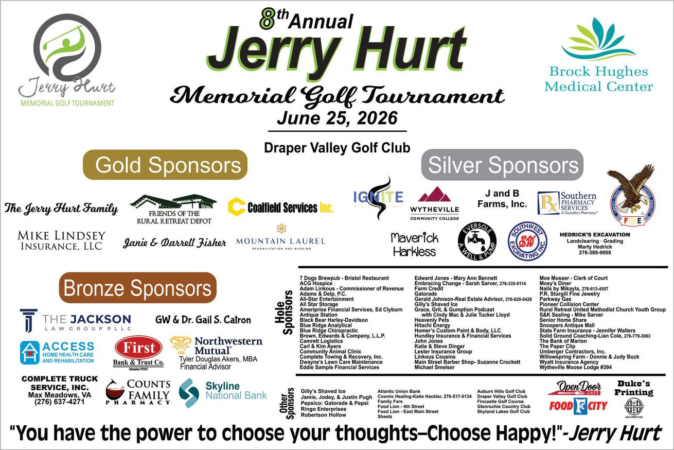 Gold, Silver, and Bronze Sponsors | Brock Hughes