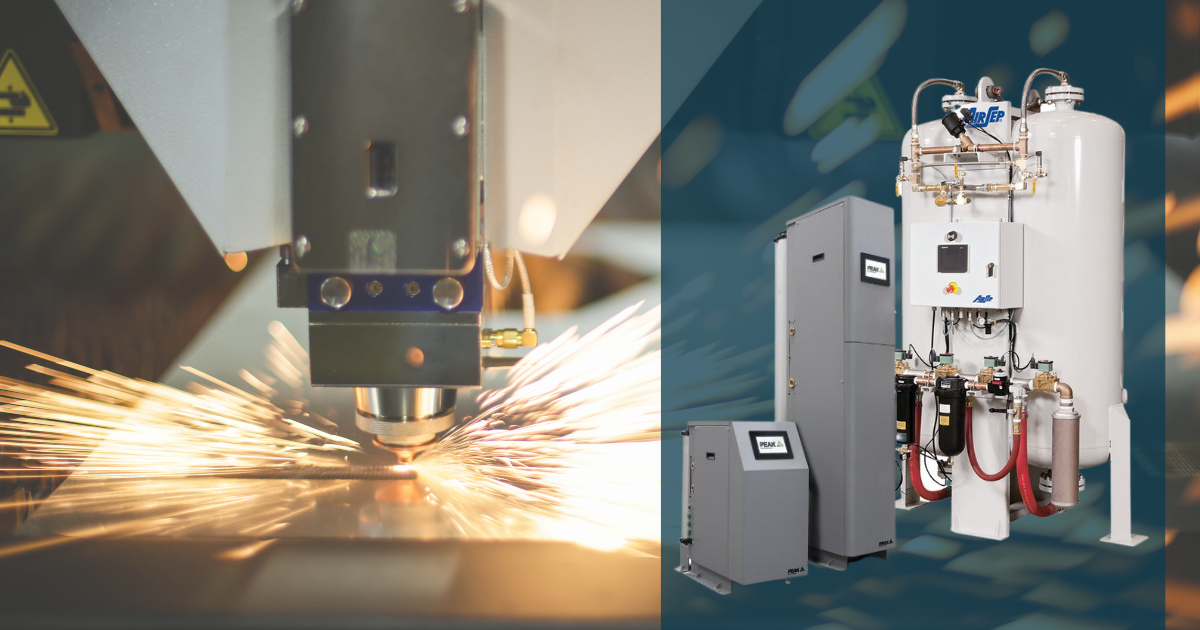 oxygen generation for laser cutting