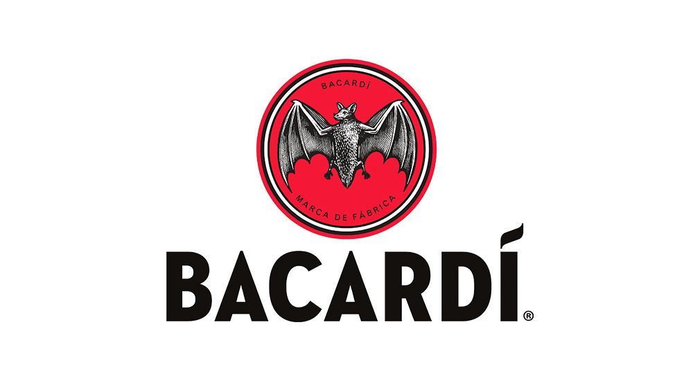 a logo for bacardi with a bat on it