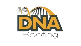 Logo for DNA Roofing, featuring