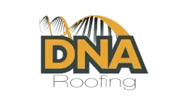 Logo for DNA Roofing, featuring 