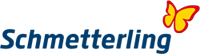 Ein Logo für Schmetterling mit einem gelben Schmetterling darauf