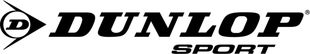 Das Dunlop Sport-Logo ist schwarz und weiß auf weißem Hintergrund.