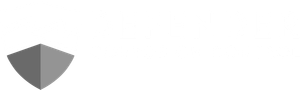 Gray shield-shaped icon with a darker vertical center line on a white background