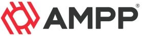 AMPP logo with a red geometric emblem and bold black lettering on a white background