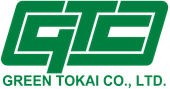 Green logo for Green Tokai Co., Ltd. with the letters GTC in white within a green square outline, company name below.