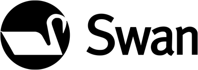 Black-and-white Swan logo with a stylized swan icon and the word “Swan”